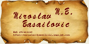 Miroslav Basailović vizit kartica